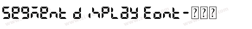 Segment display font字体转换